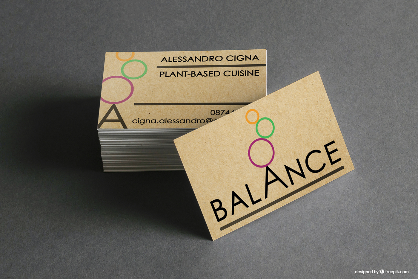 branding  Business Cards logo minimalistic Plant-Based stone balancing Sustainable vegan