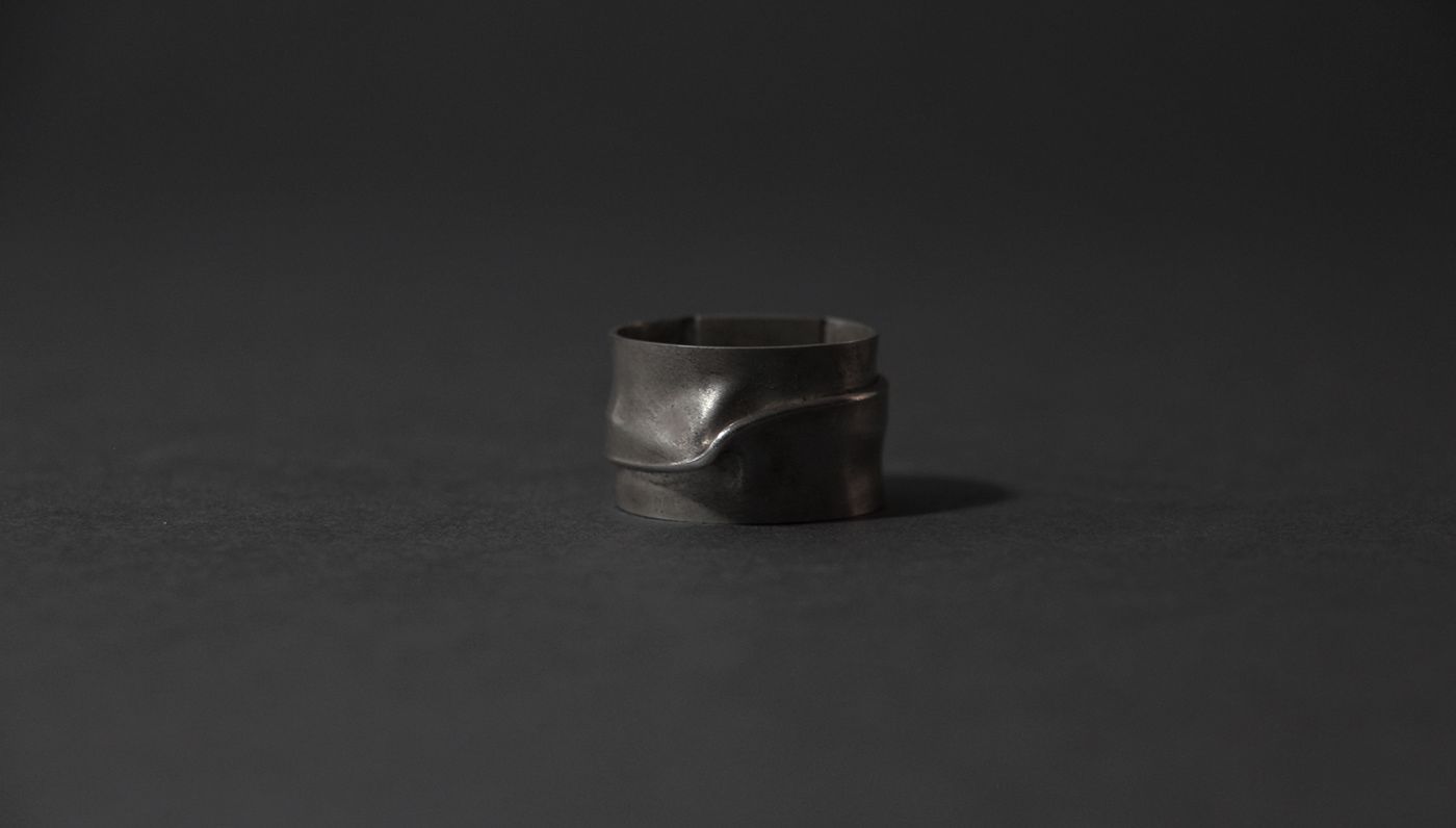 art fold handicraft handmade jewelry metal metalwork ring silver Twist