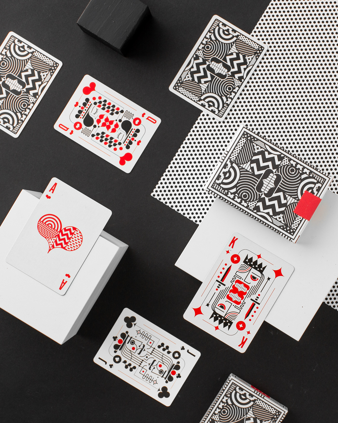 ILLUSTRATION  packaging design Playing Cards graphic design  cardistry branding  Los Angeles geometric Minimalism design