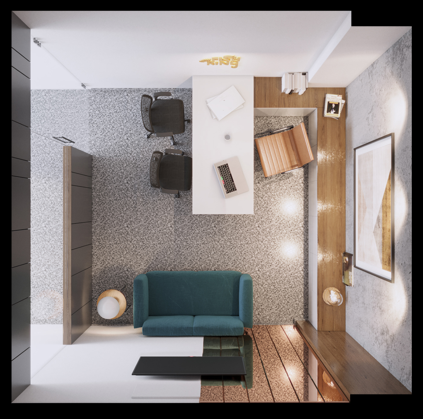 3D architecture interior design  visualization Office graphic design  modern painting   Render арт