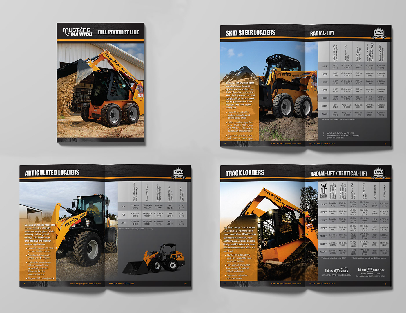 manitou Gehl Booklet brochure Layout design construction page layout equipment Heavy