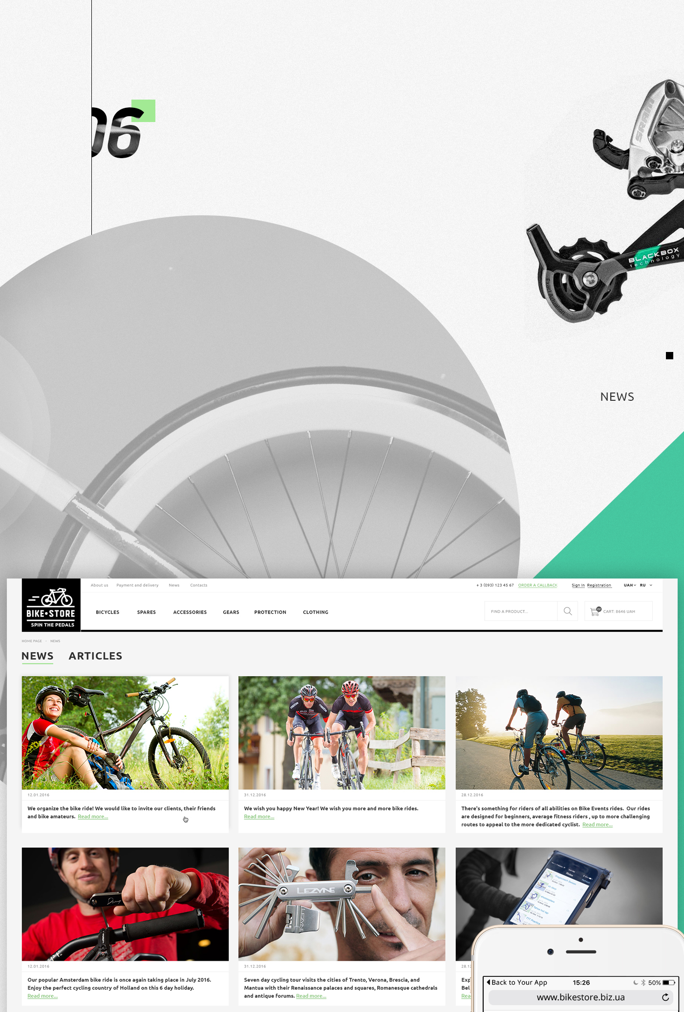 Bike Bicycle store shop e-commerce flat clear ux UI grey free psd minimal sport equipment