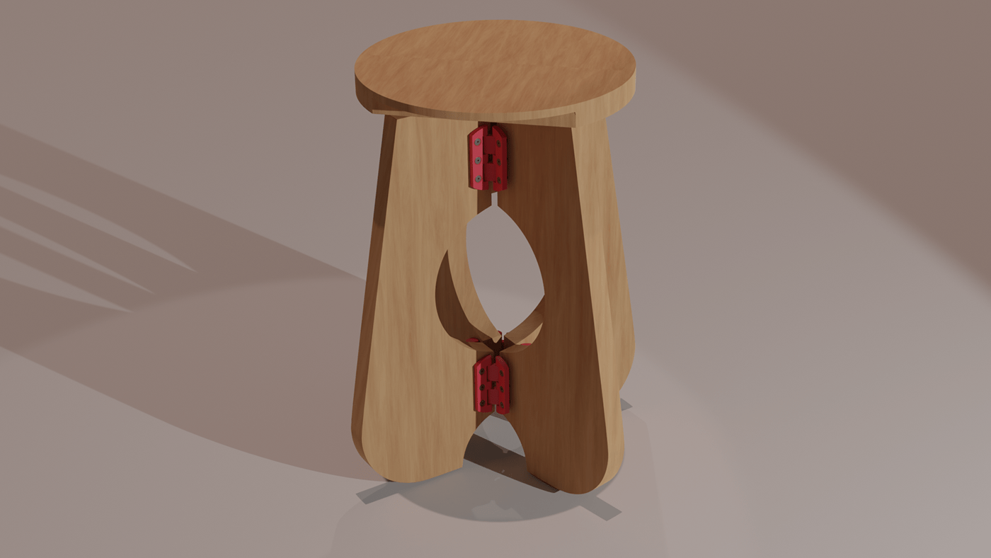 3D design furniture Interior interior design  modern Render stool stools wood