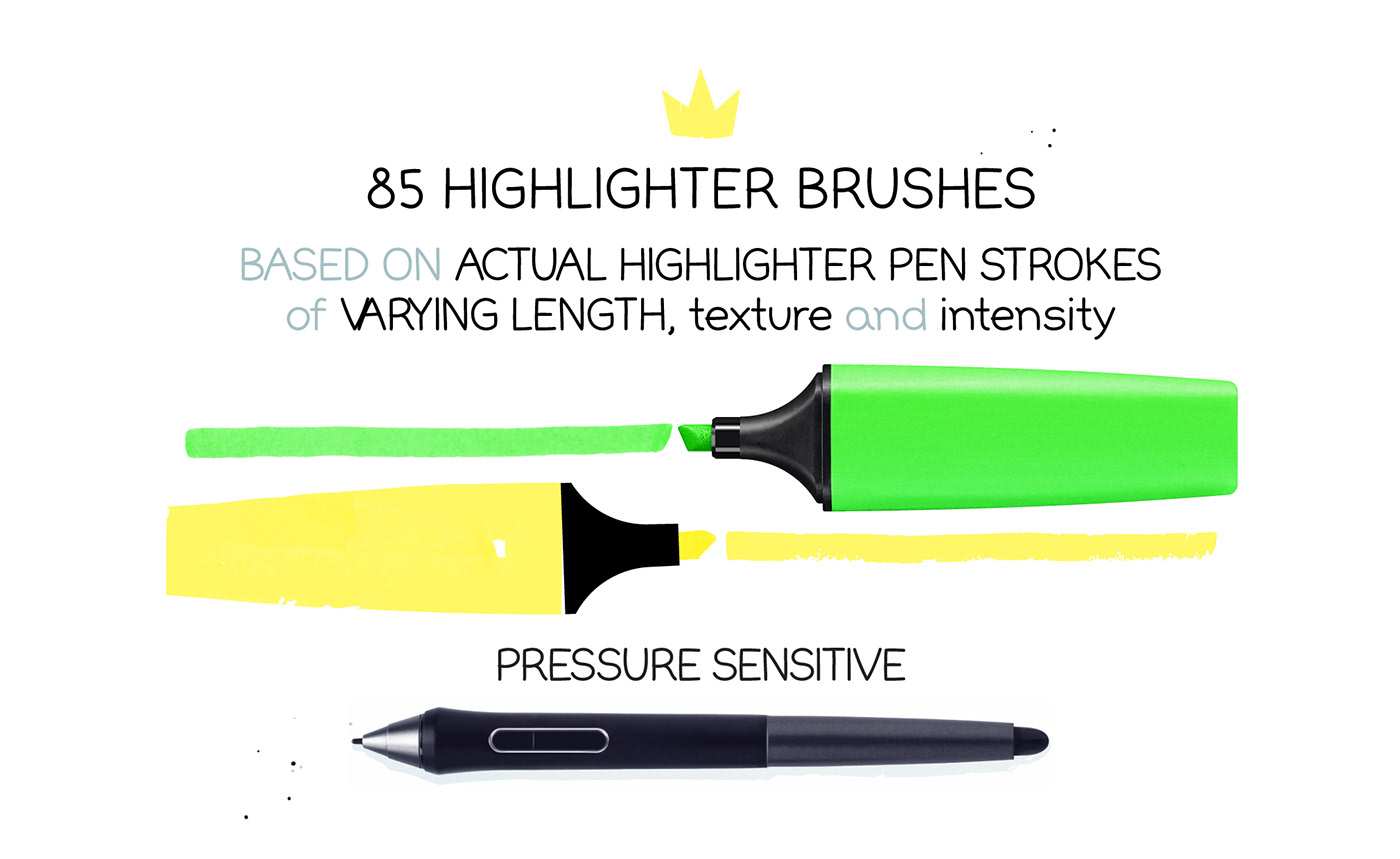 adobe illustrator Digital Art  download graphic design  graphic resources highlighter pen  Illustrator Brushes vector