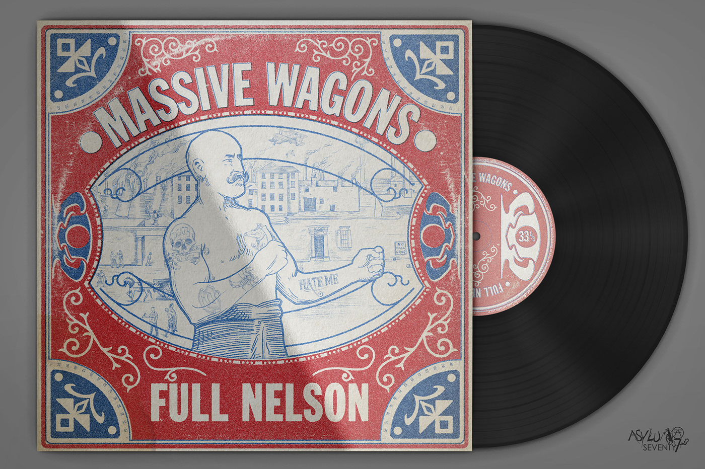 Bestuiven Schrijf op draad Massive Wagons - Full Nelson CD and LP artwork on Behance