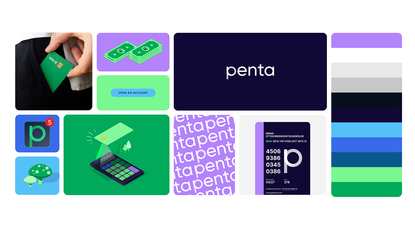 Fintech rebranding creditcards finance business card corporate brand identity design