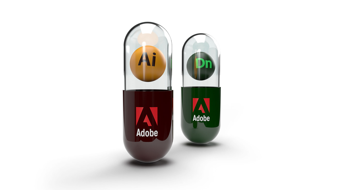 3D Adobe Dimension adobe illustrator capsule Adobe Photoshop 3D object modeling blender Render 3d capsule
