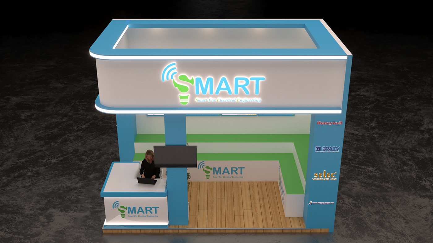 Exhibition Design  Stand booth Exhibition  3D 3ds max visualization vray Render