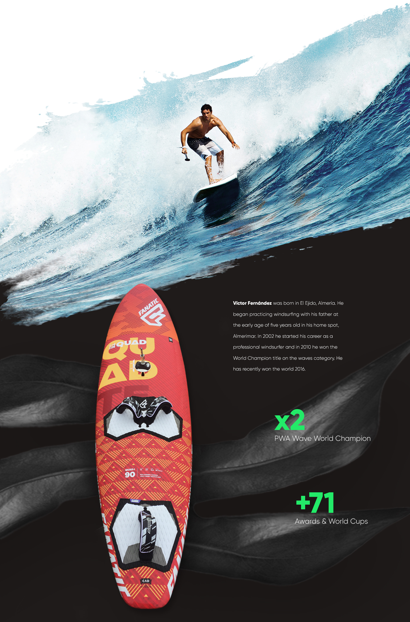 UI ux Web minimal design Surf windsurf clean Responsive card