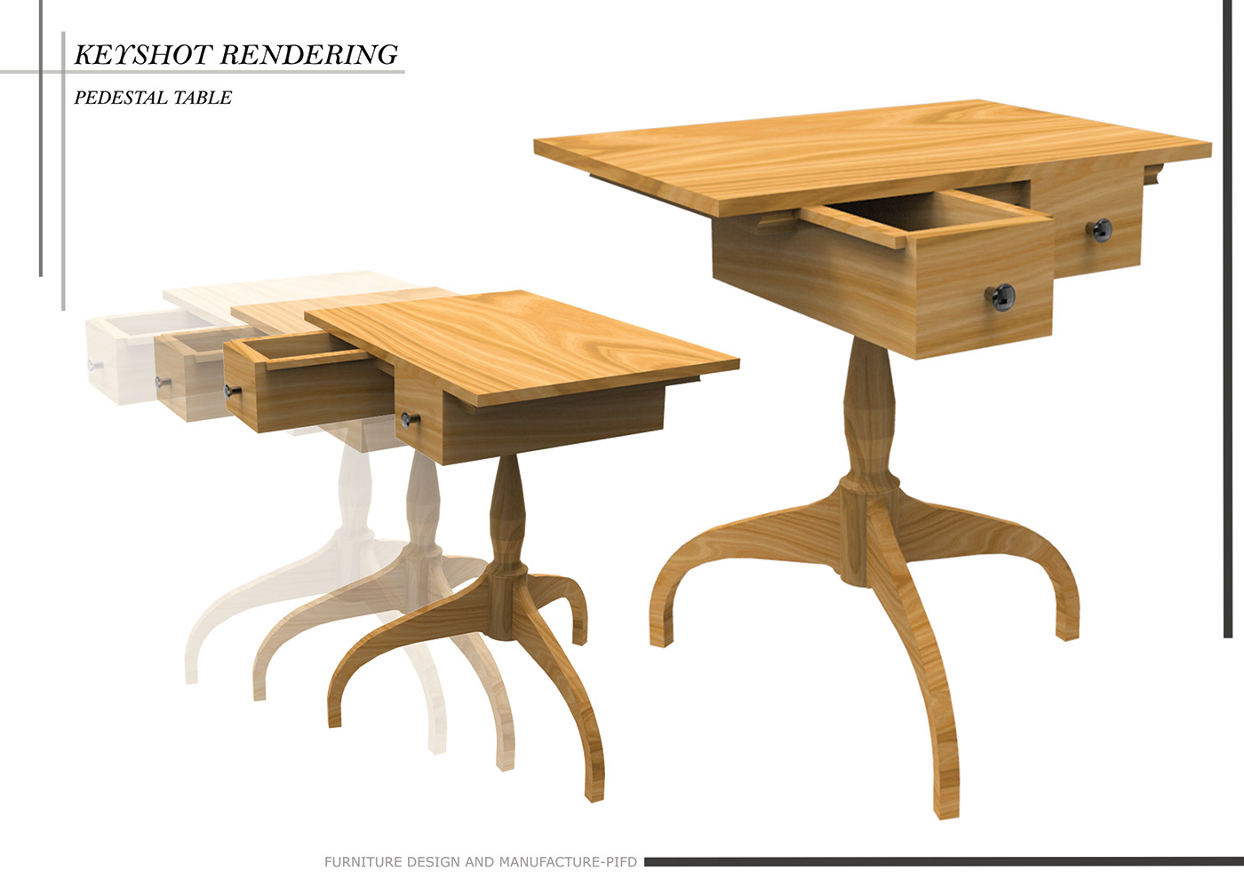 bench Drawing  Render technical