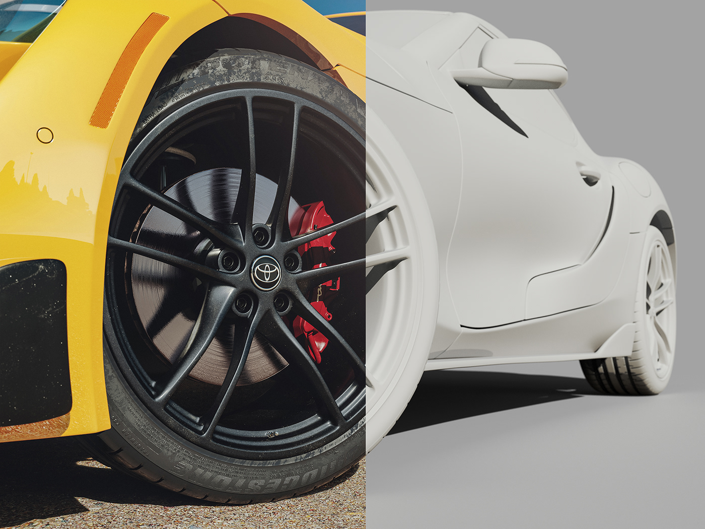 3D automotive   AutomotiveCGI car CGI toyota Toyota Supra GR visualization