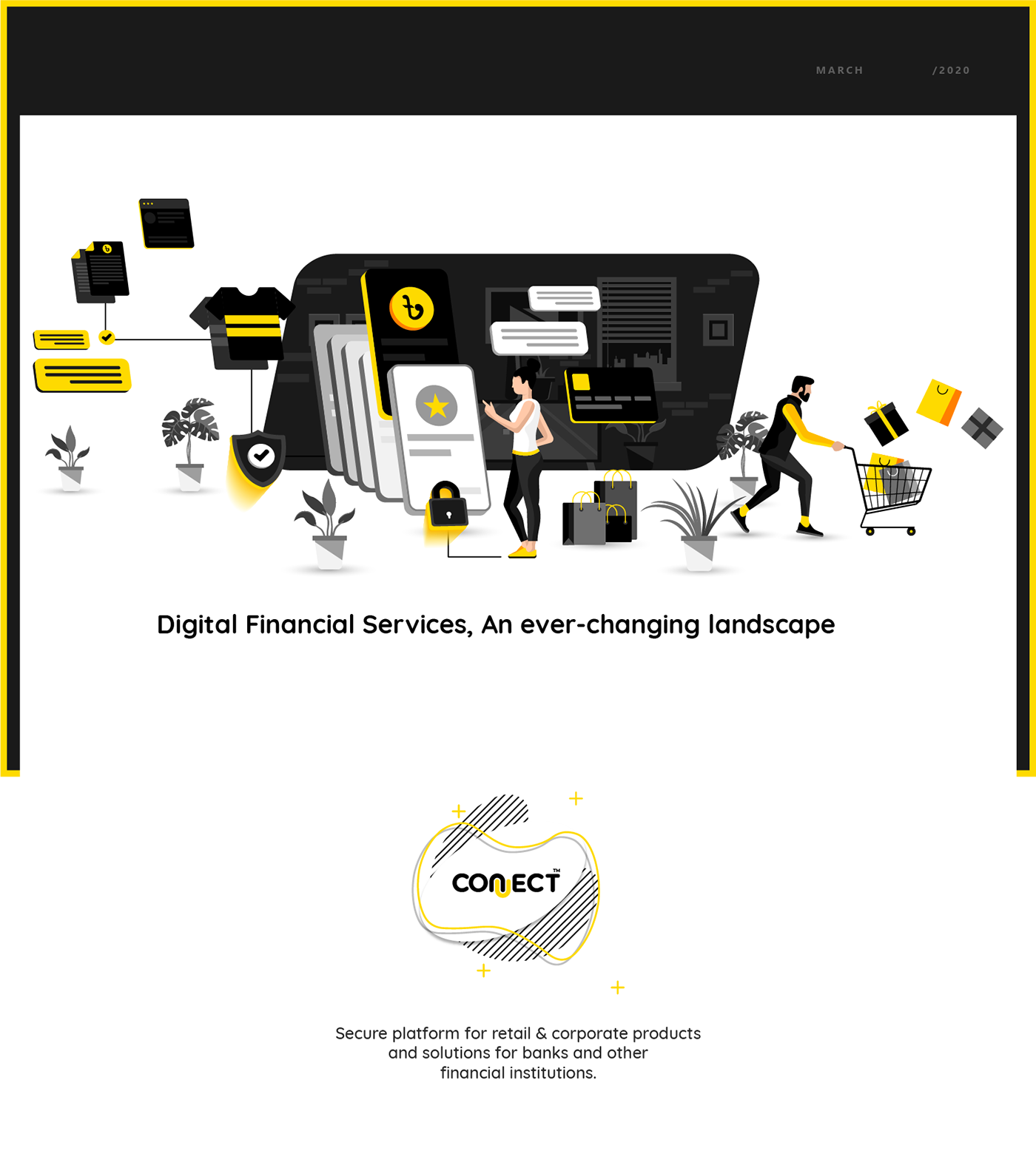 concept art flat design graphic design  ILLUSTRATION  Semi Flat UI ux online shopping Send Money transaction