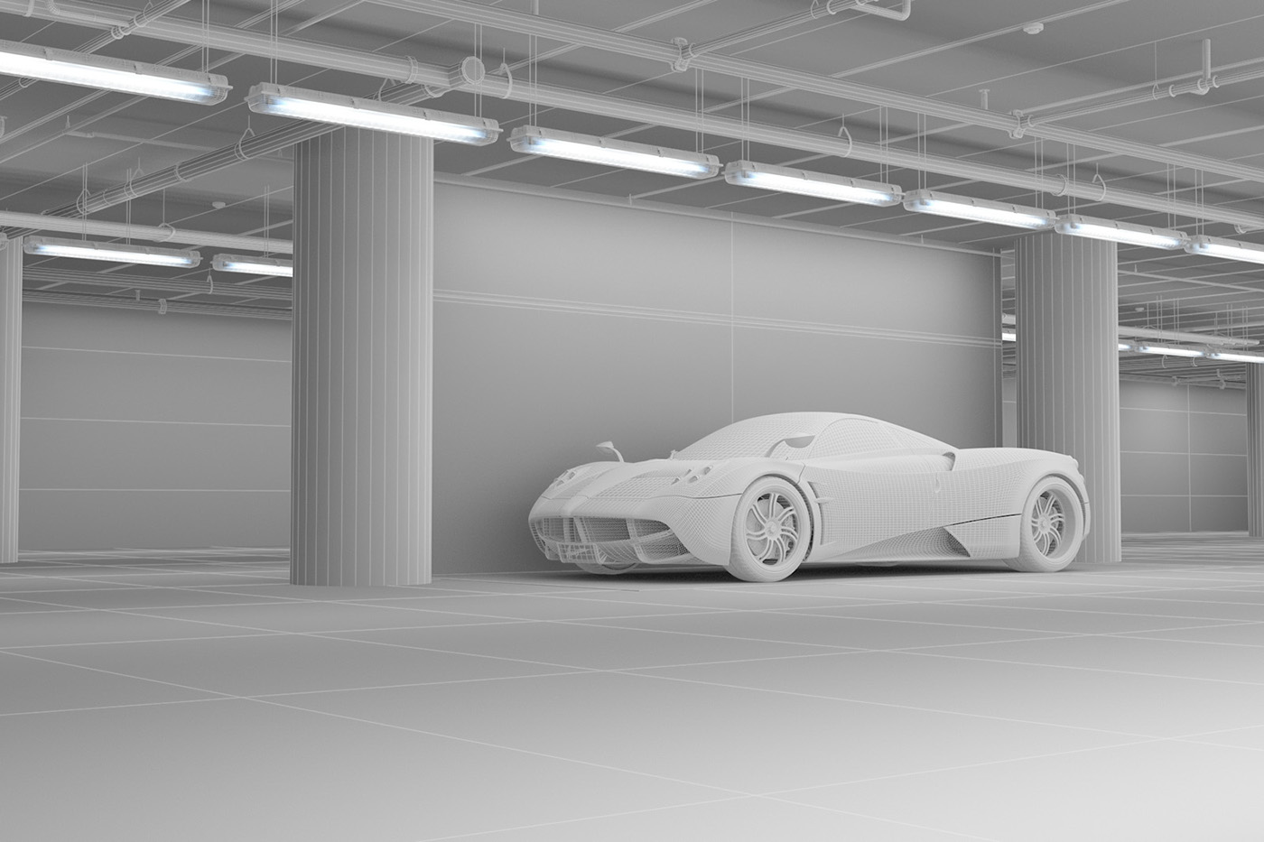 car road Pagani huayra parking speed studio render SKY Sun Car driving red