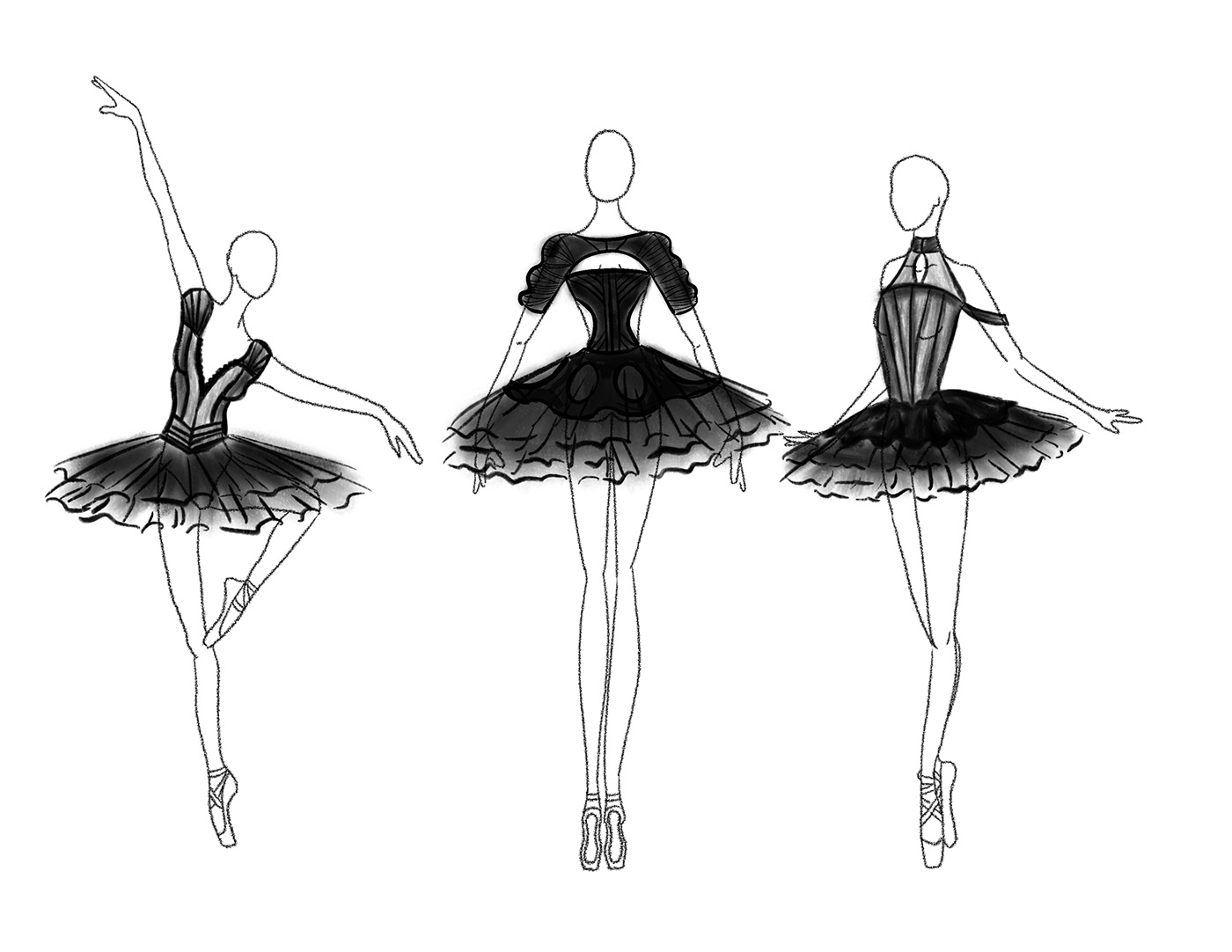 ballet ILLUSTRATION  digital design costume Costume Design  DANCE  