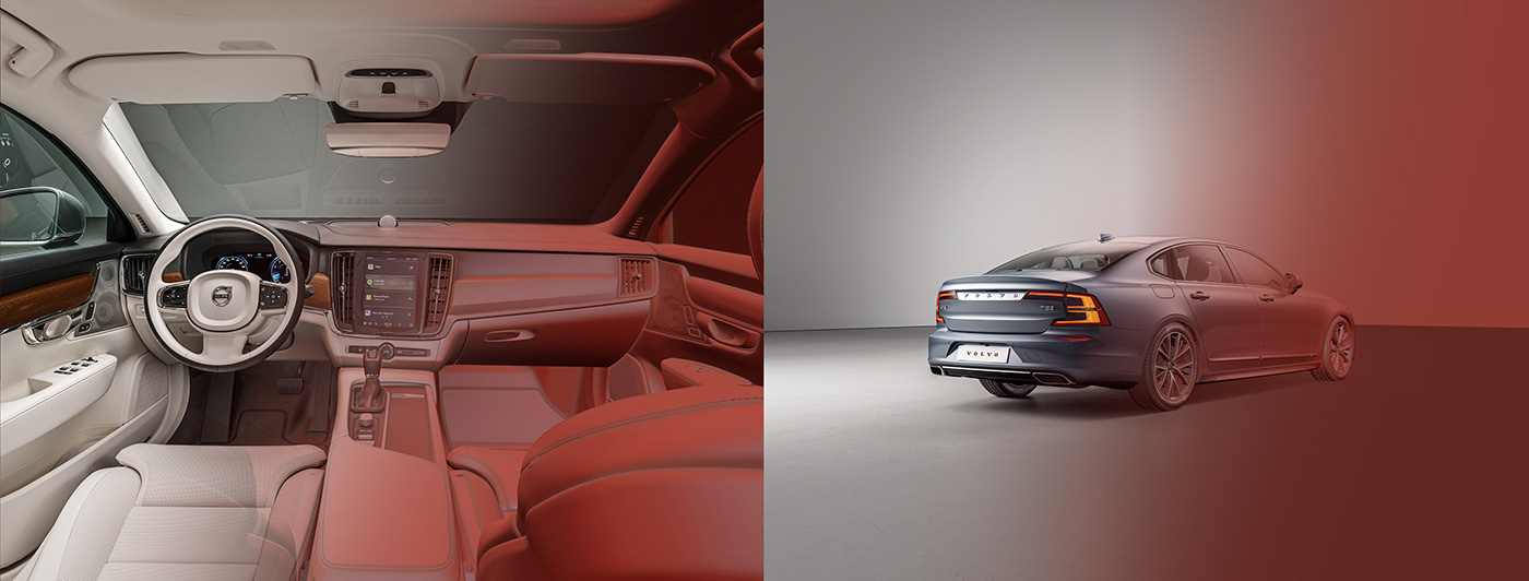 automotive   3D Render vray 3ds max CGI visualization Volvo s90 car