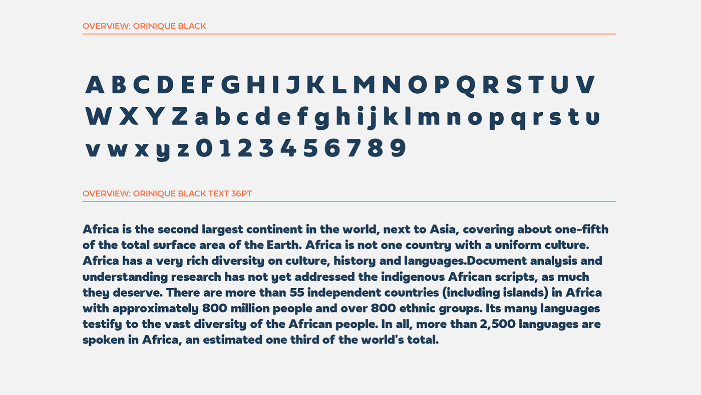africa Africa Design Bespoke Font branding  custom font custom typeface modern orinique sans serif