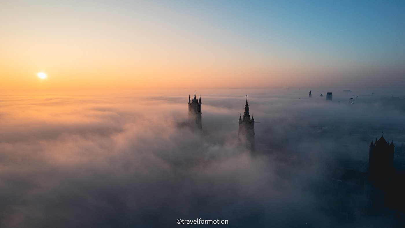 aerialphotography belgium foggy gent Ghent Landscape MORNING Photography  Sunrise sunrise photography