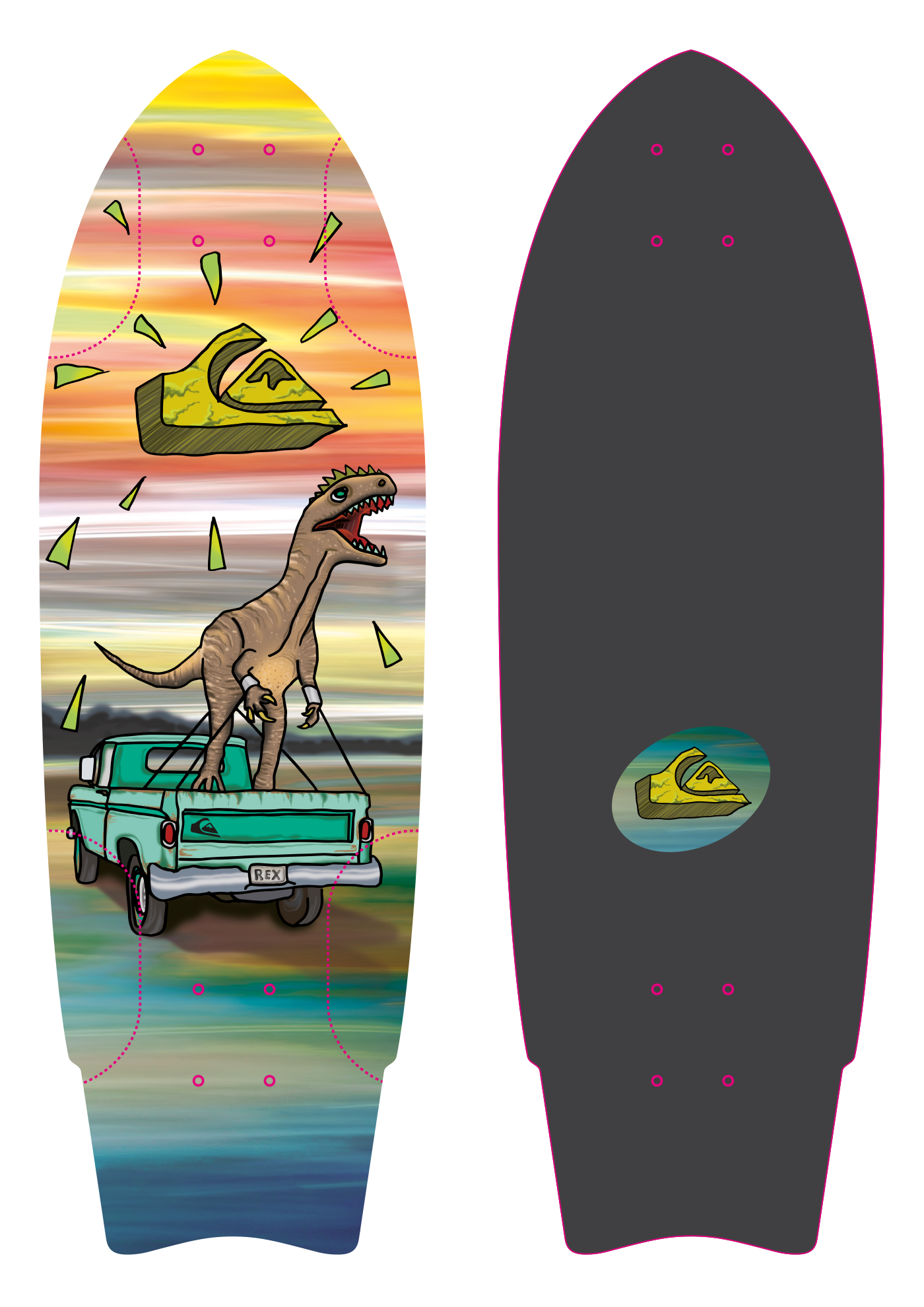 graphic design art skateboard branding  product Surf skate