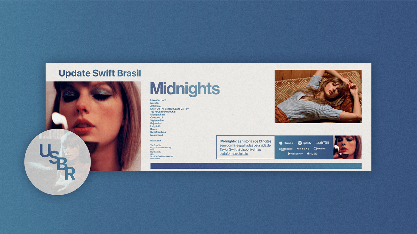 design gráfico Midnights musica Redes Sociais social media taylor swift Universal Music Brasil