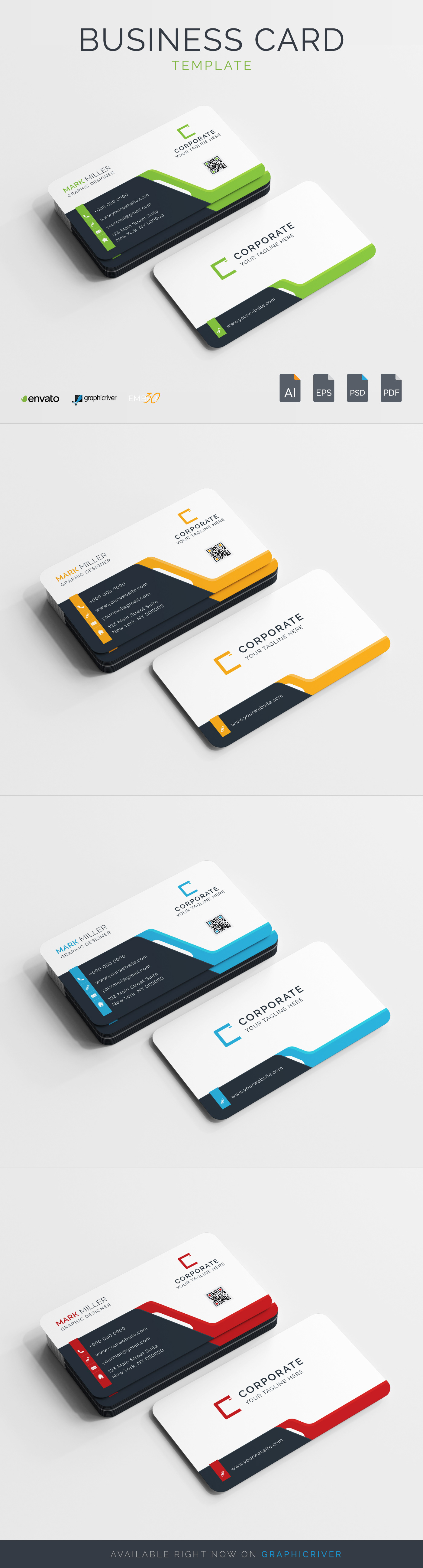 brand branding  business card clean corporate creative graphic design  minimal Office template