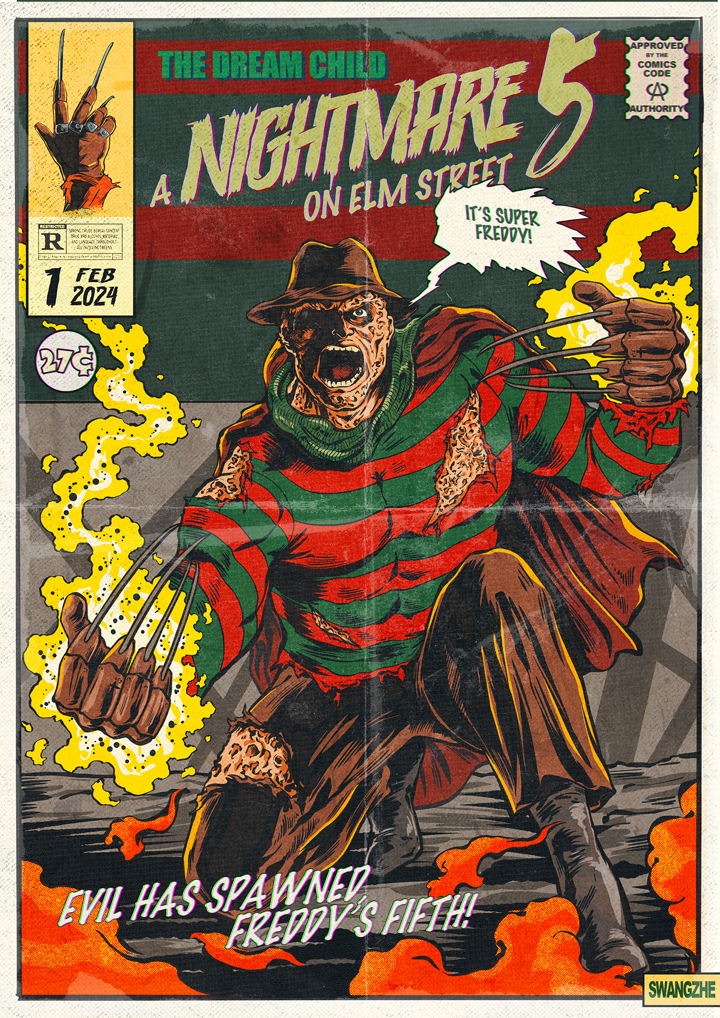 ILLUSTRATION  painting   Drawing  artist artwork comic movie poster vintage illustration horror monster