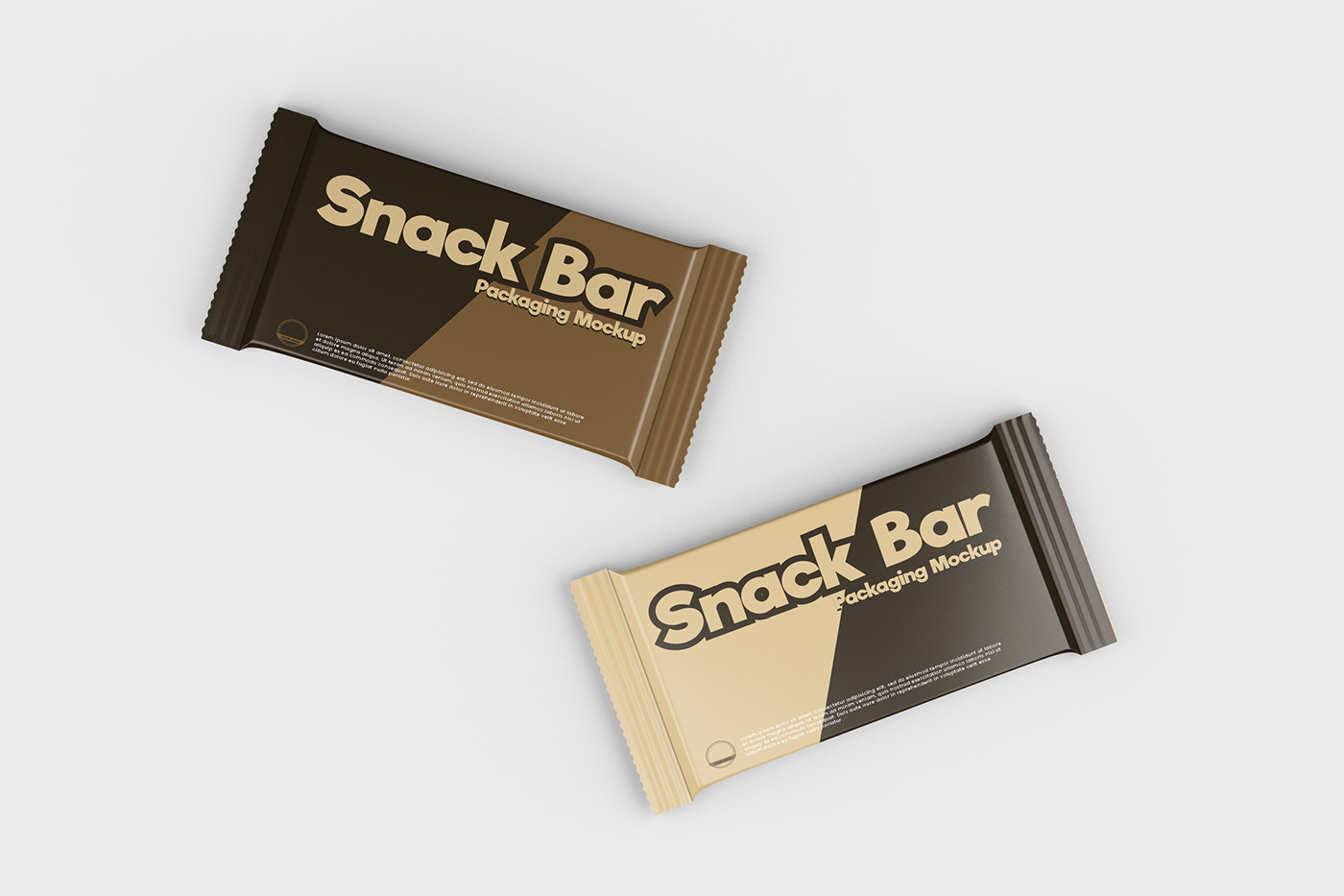 clean design Mockup Packaging psd simple snack bar template