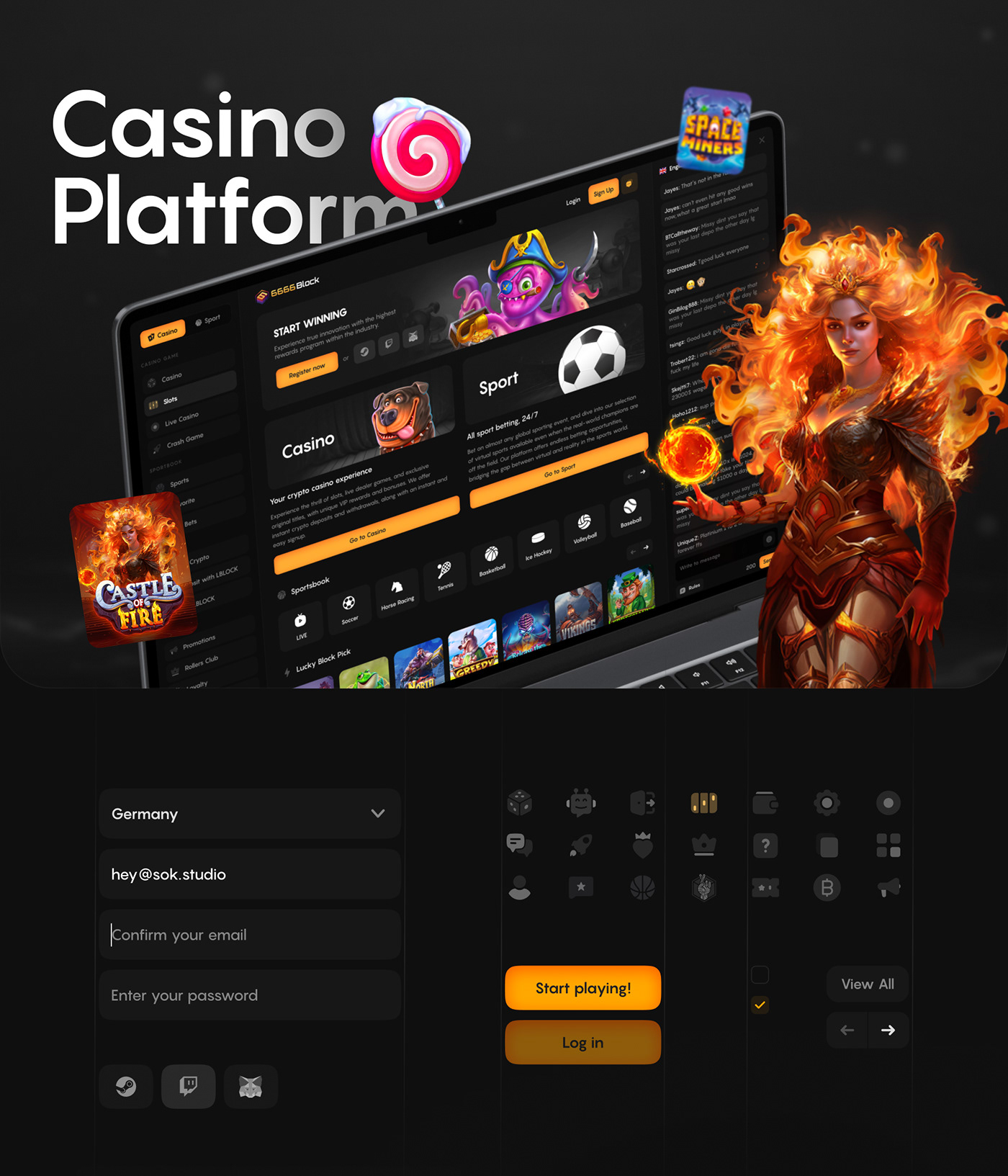 casino crypto casino online casino gambling iGaming betting Slots blockchain crypto casino platform