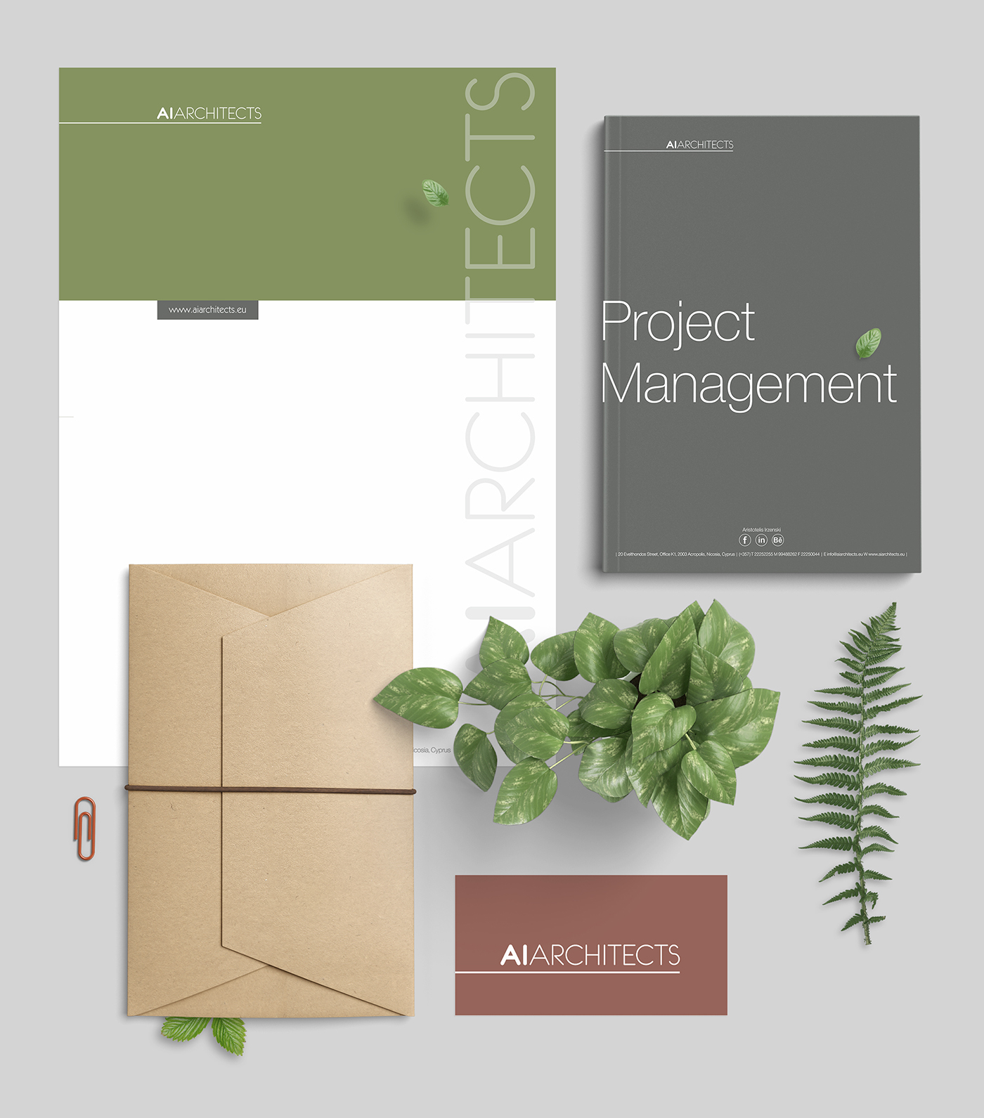 brand ID graphics design layout color earth palette architecture booklet brochure leaflet pc mobile tablet illustration post production