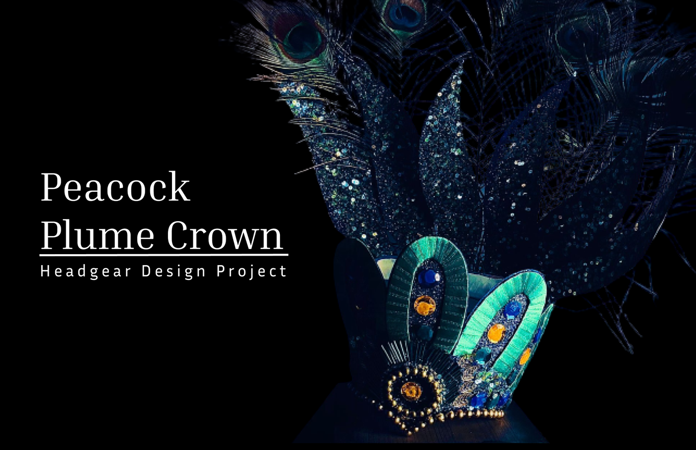 headgear design peacock feather арт crown