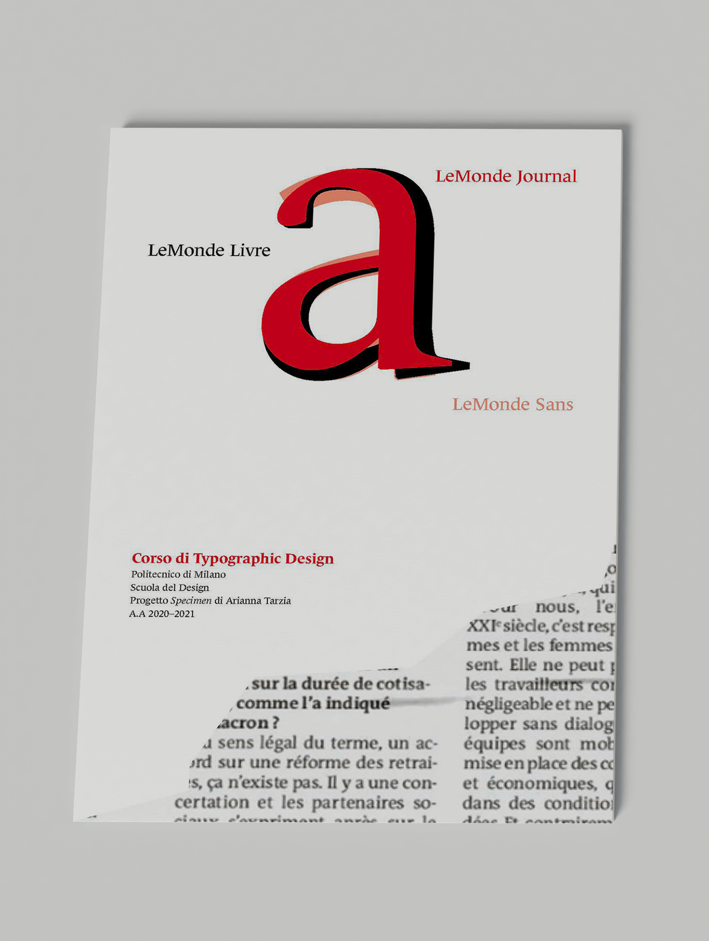 lemonde lemondejournal specimen type typography   polimi Queneau