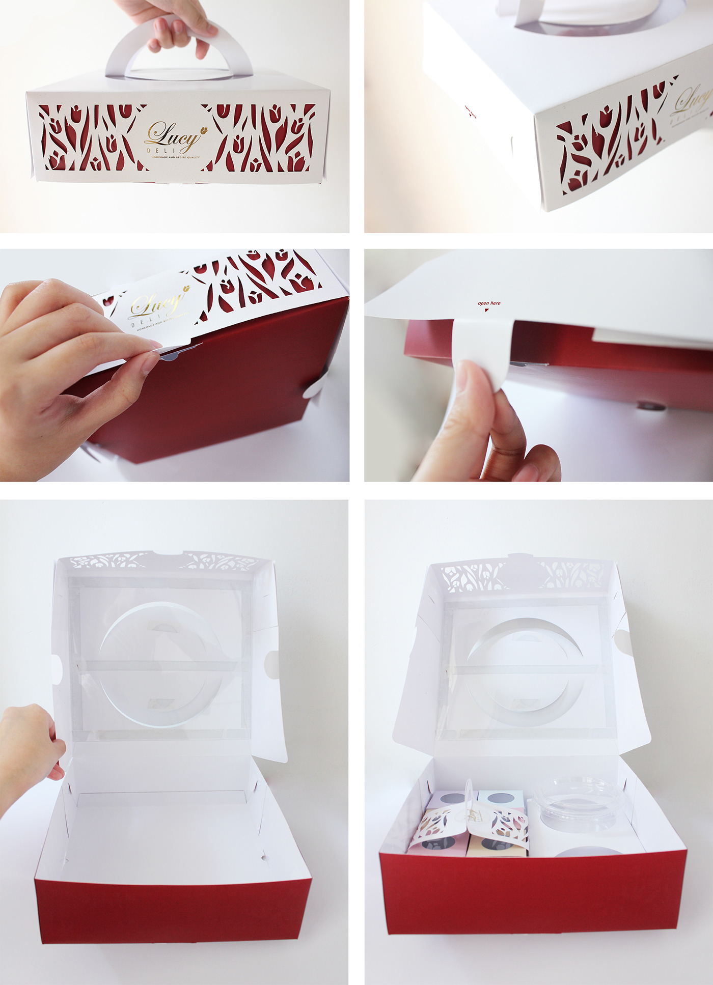 exclusive Packaging design cake pastry elegant modern simple cutting brand