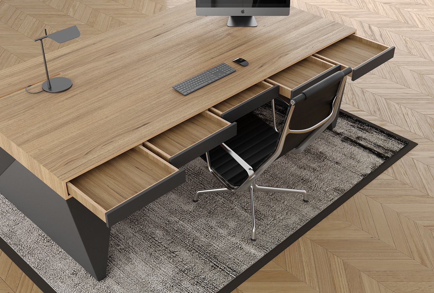 3D model desk executive free odesd2 table ukraine