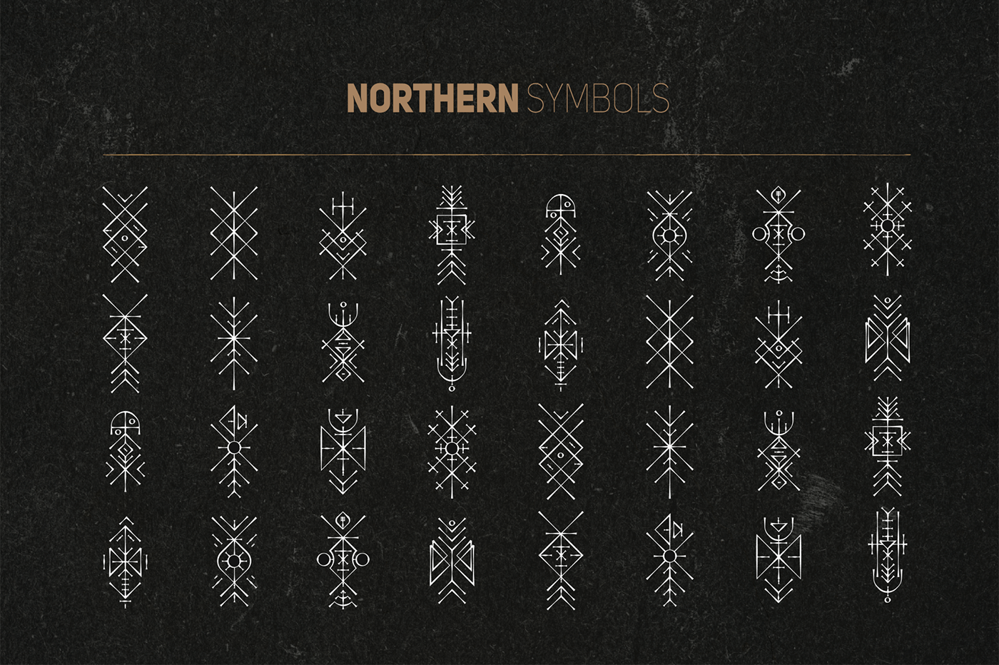 vector seamless pattern Scandinavian viking nordic design sign runes Celtic