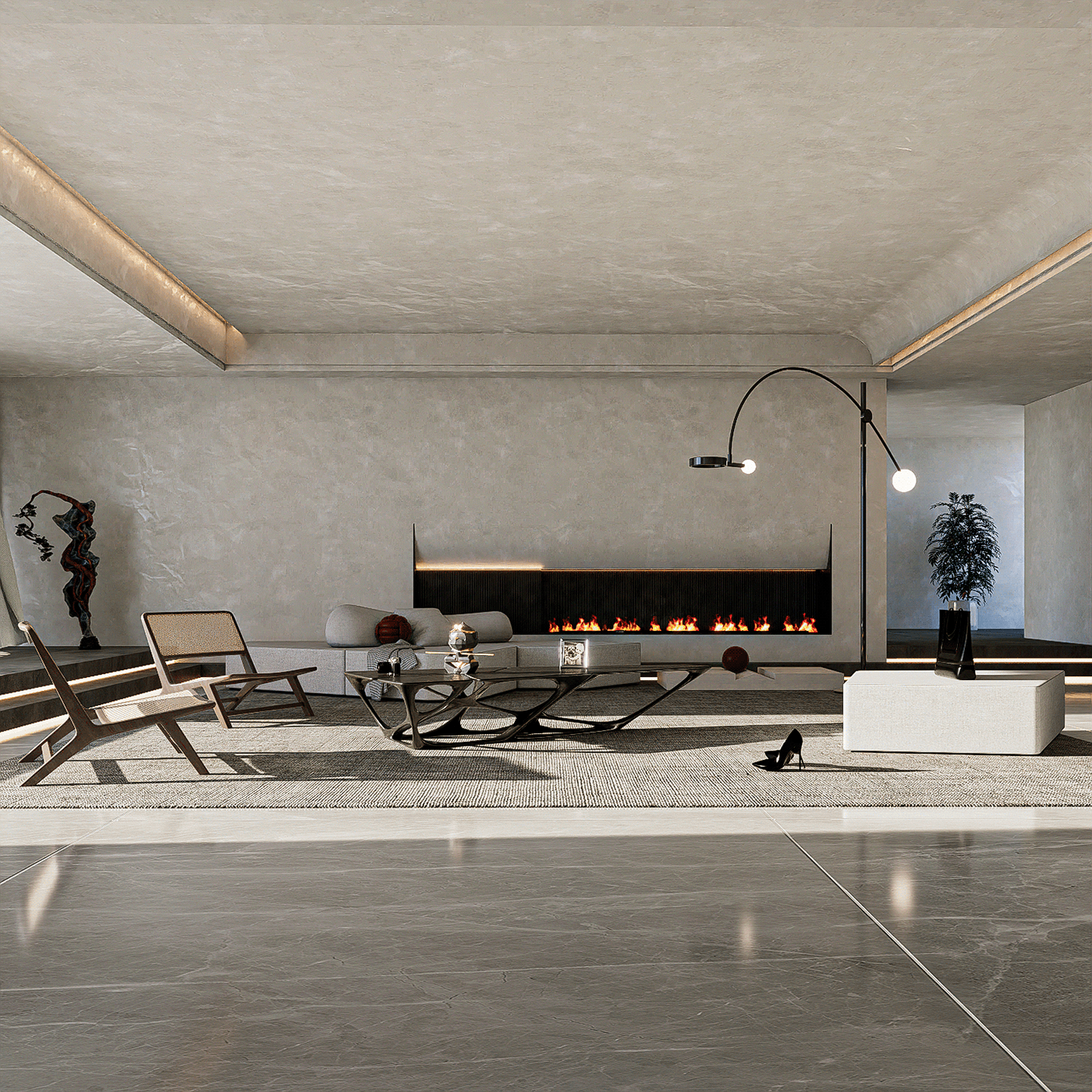 living room interior design  architecture Render 3D archviz Interior 3d modeling visualization modern