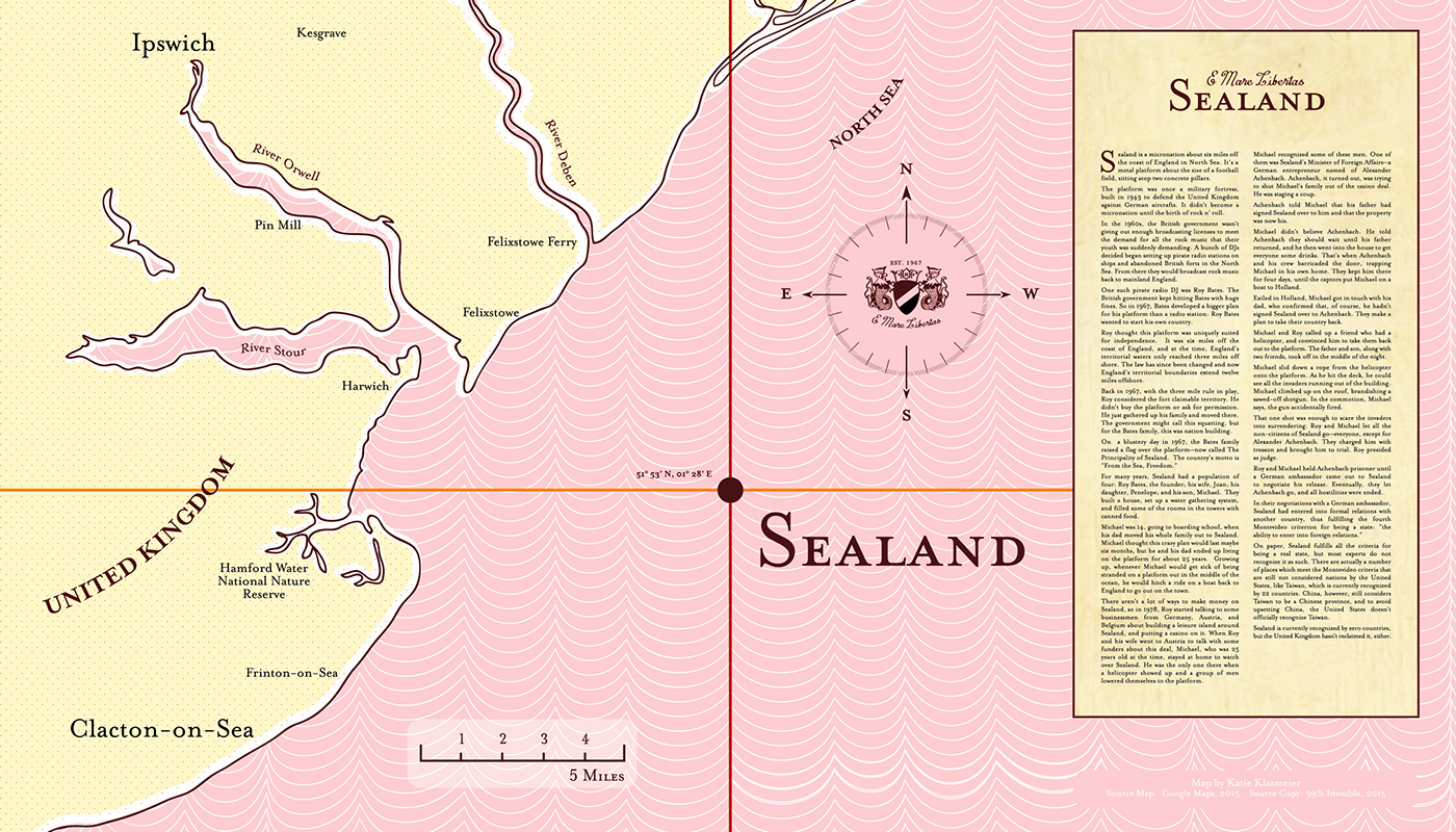 Sealand Micronation Radio map Passport sea freedom england