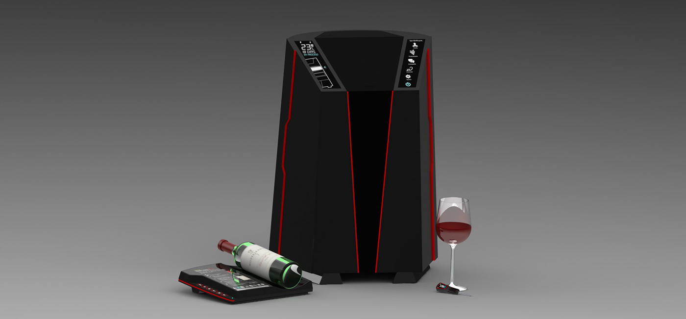 wine productdesign lamborghini Winext Electronics Interface concept design diseño vino ux UI concept design concepto