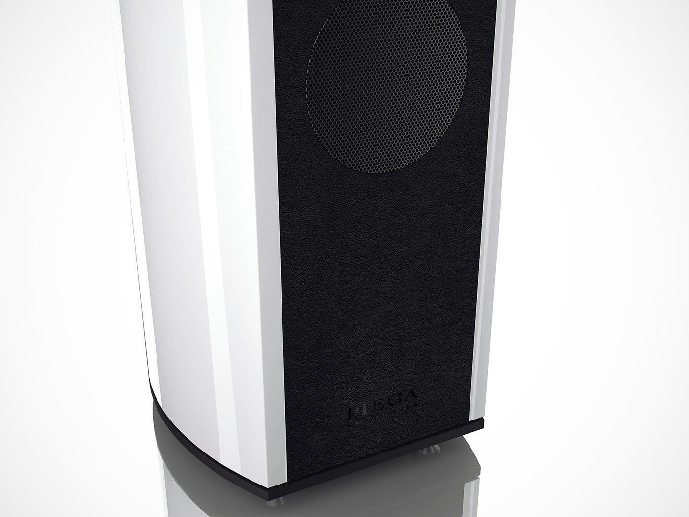 3D CGI CG speaker piega Render Classic White light FLOOR wood