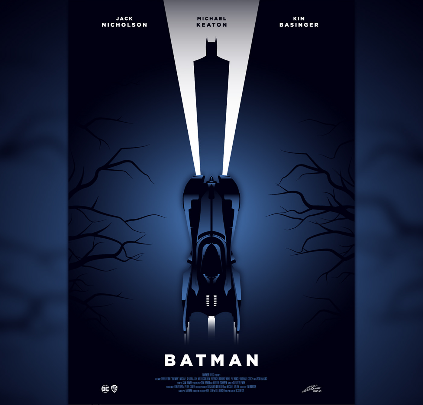 batman Batmobile car Dc Comics joker justice league minimalist poster art superman