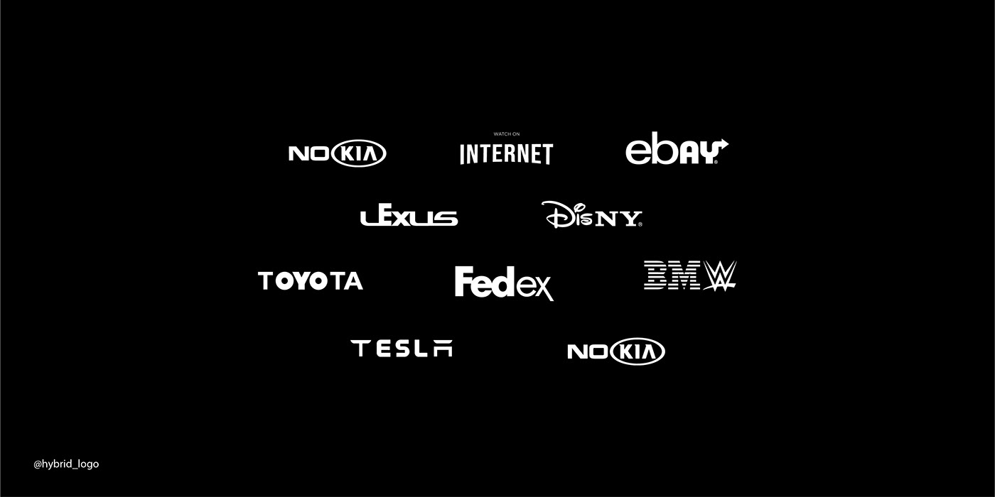 challenge eBay fedex future hybrid logo Netflix nokia subway toyota