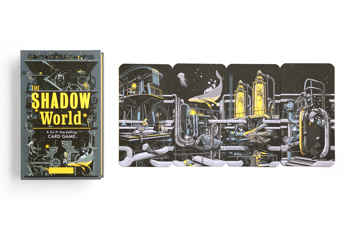 the shadow world laurence king book Game Card steam punk sci-fi robot ILLUSTRATION  myrioramas