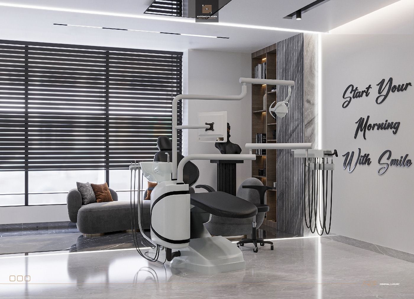 design interior design  architecture Render visualization modern dental clinic dentist medical corona