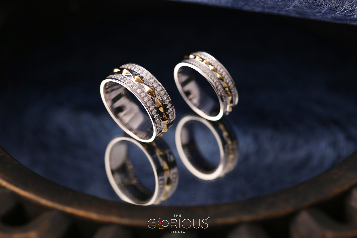 Jewelry Design  ring COUPLE BAND Jewelry Photography creative gift box Product Photography concept photography
