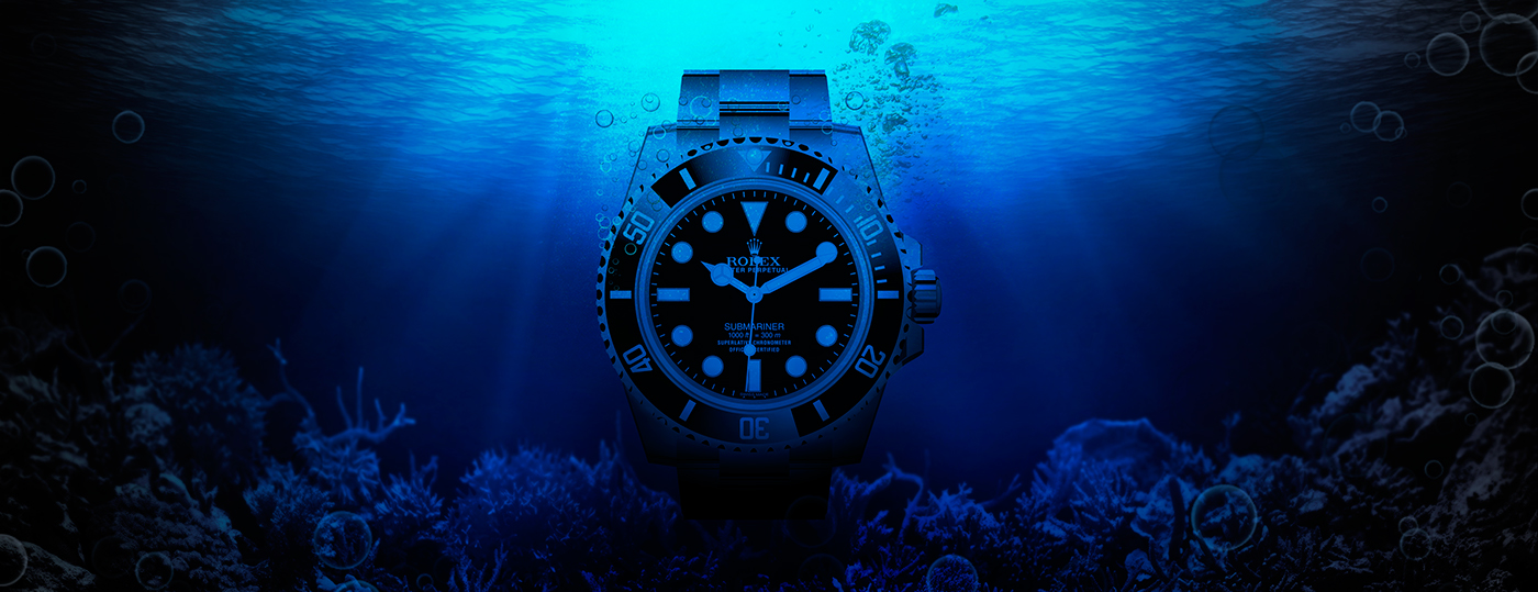 rolex deepsea graphic design underwater water clock time