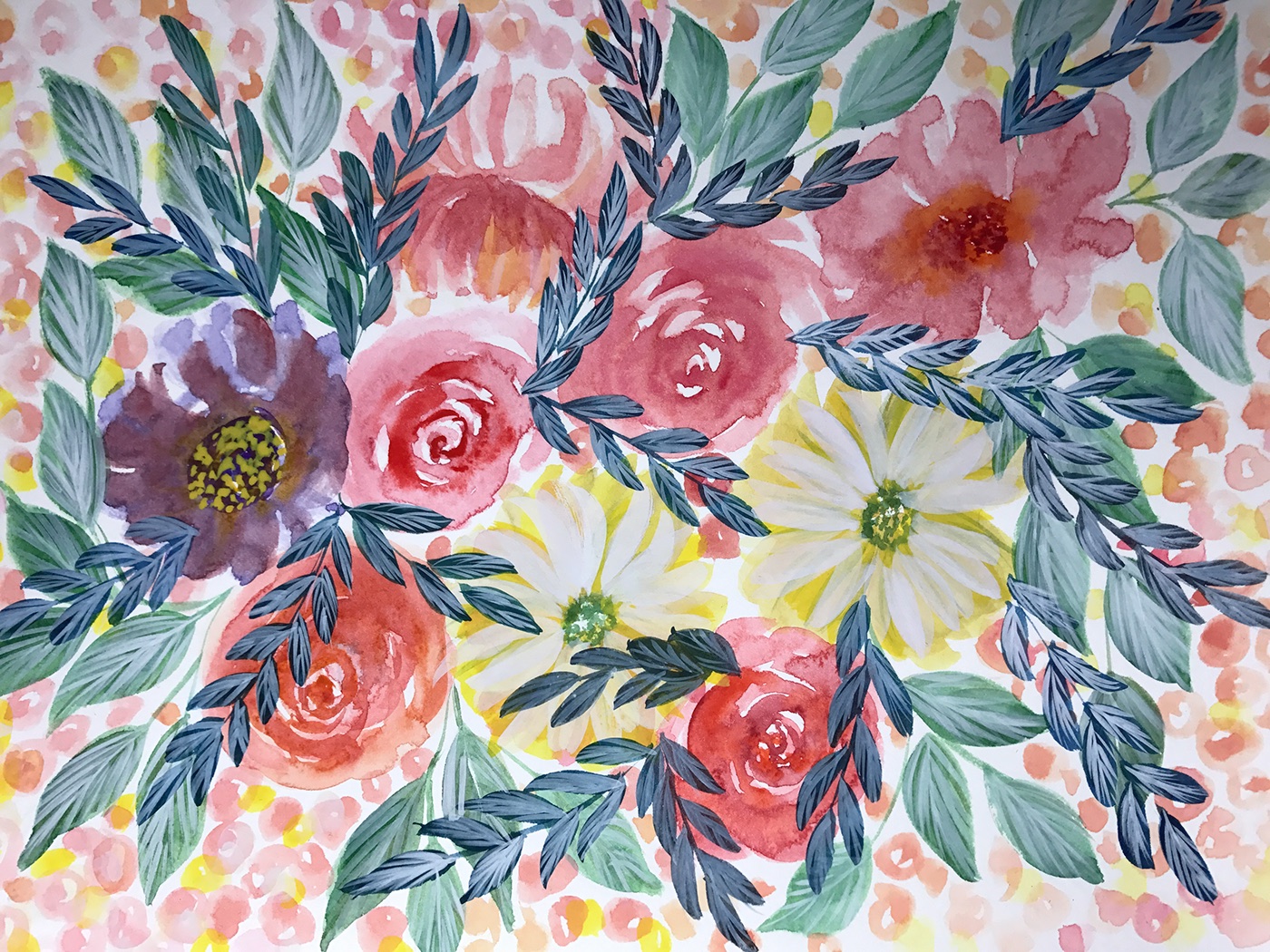 watercolor floral art