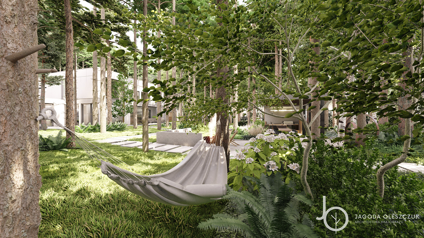 3D architecture exterior garden garden design Landscape ogród projekt ogrodu Render visualization