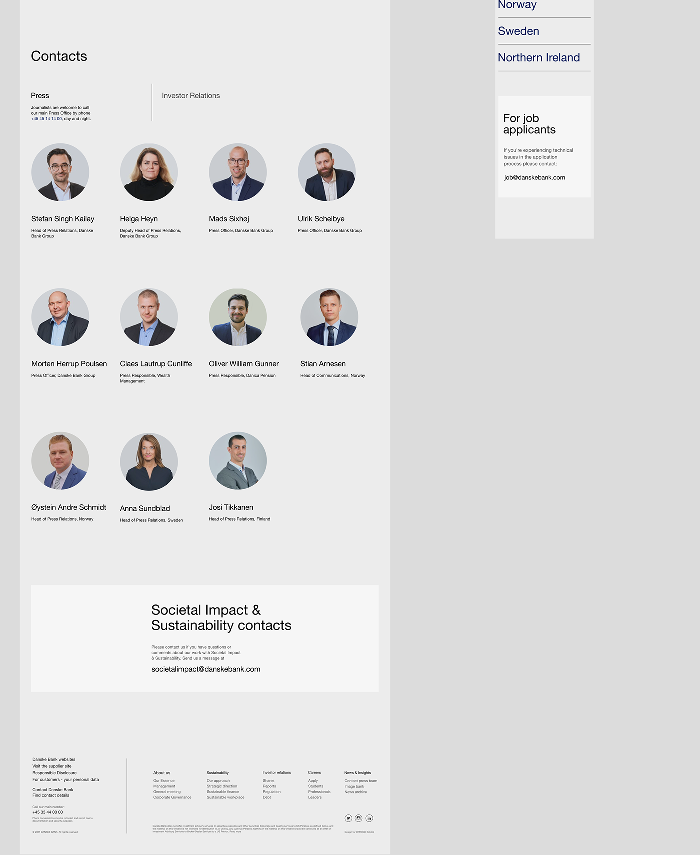 Bank Redesign corporate Danske Bank web concept uprock Web Design  UI ux