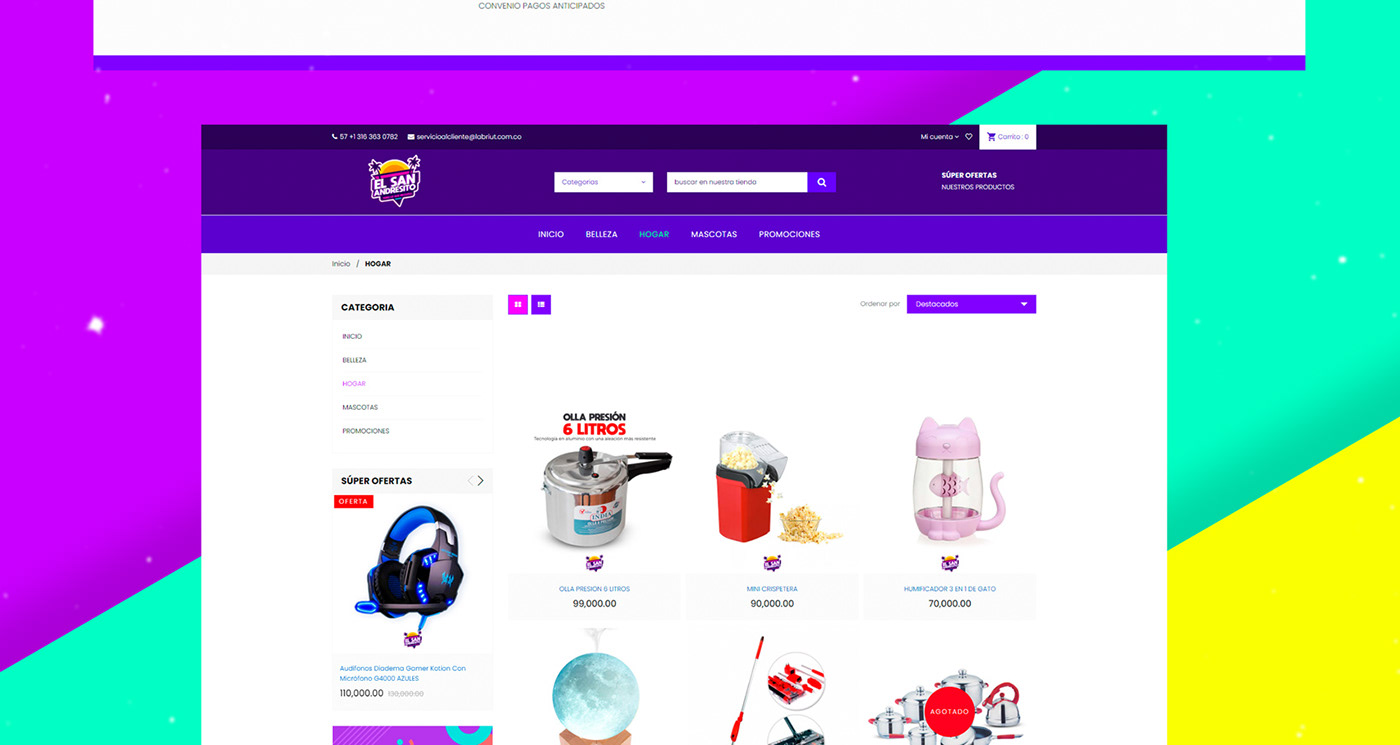 colors Ecommerce UX UI Web Web Design  WEB OSCAR