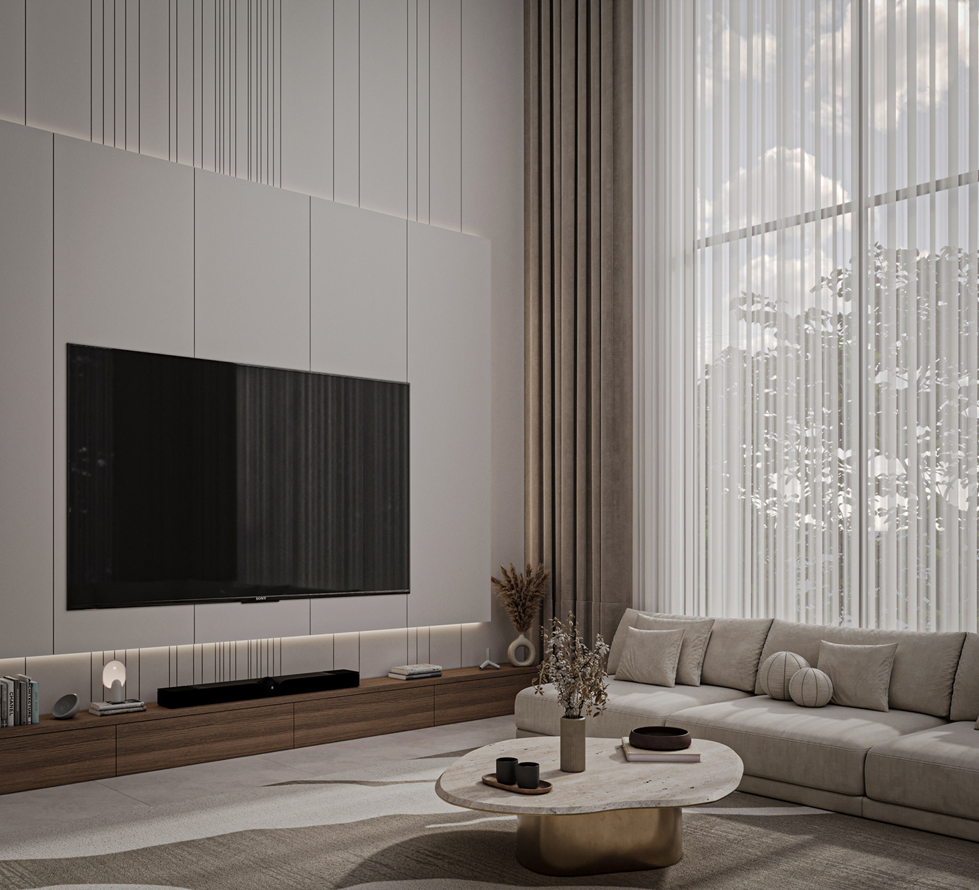 living room interior design  architecture visualization Render 3ds max modern corona Interior simple