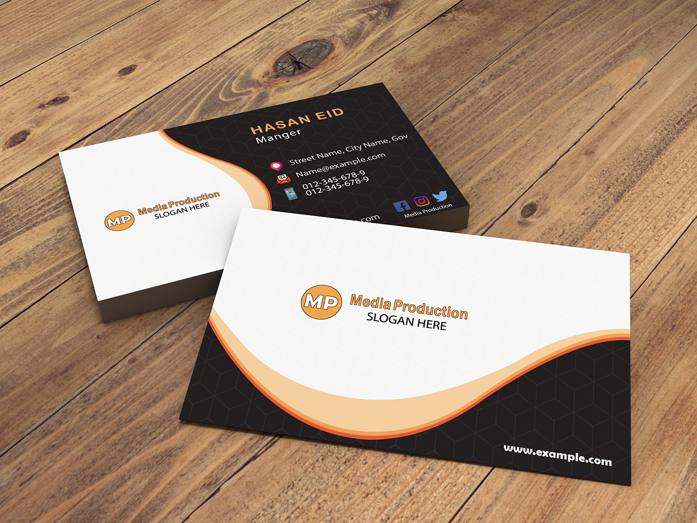business card graphic design 
