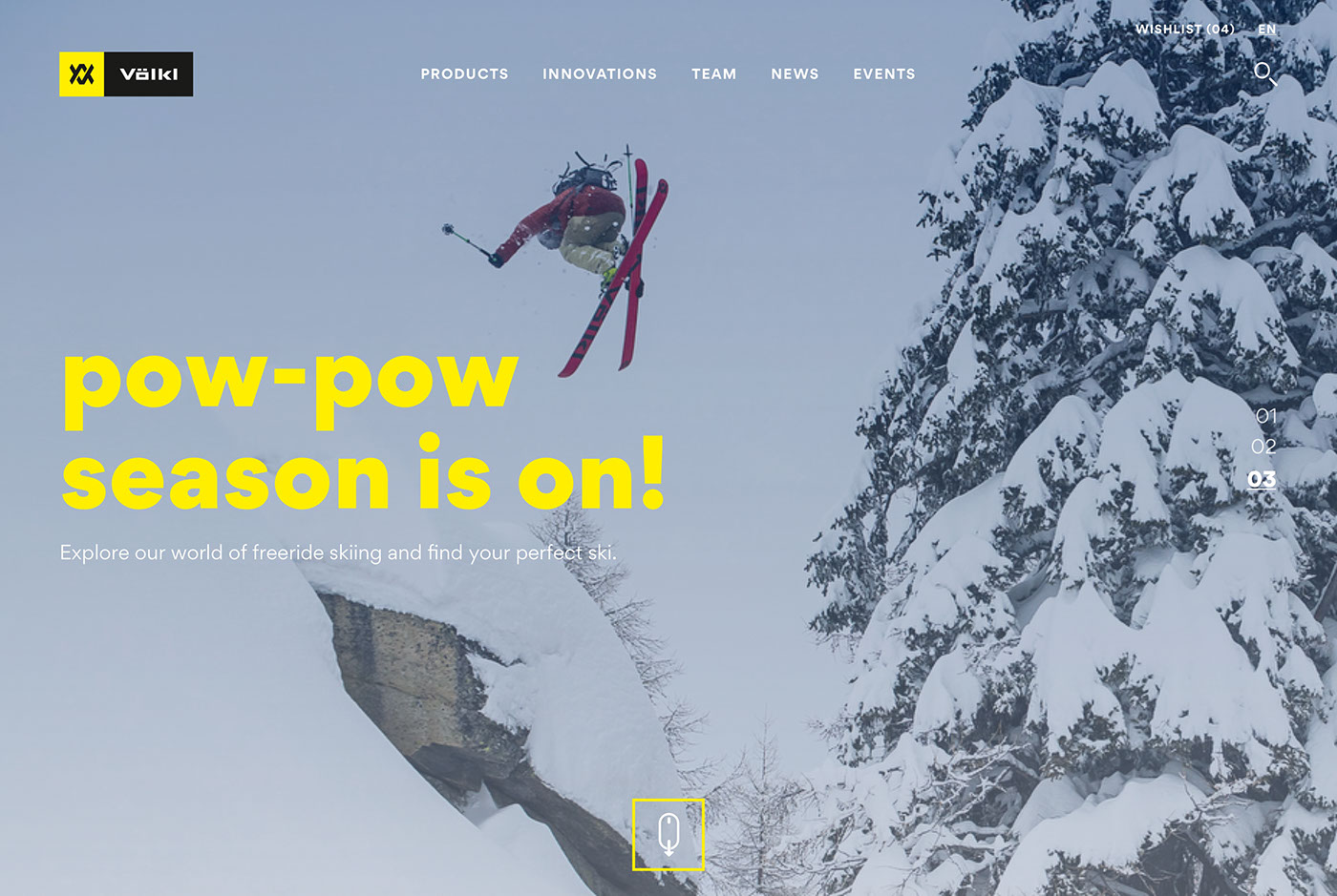 Webdesign Website homepage UI ux Web digital Responsive sports skiing
